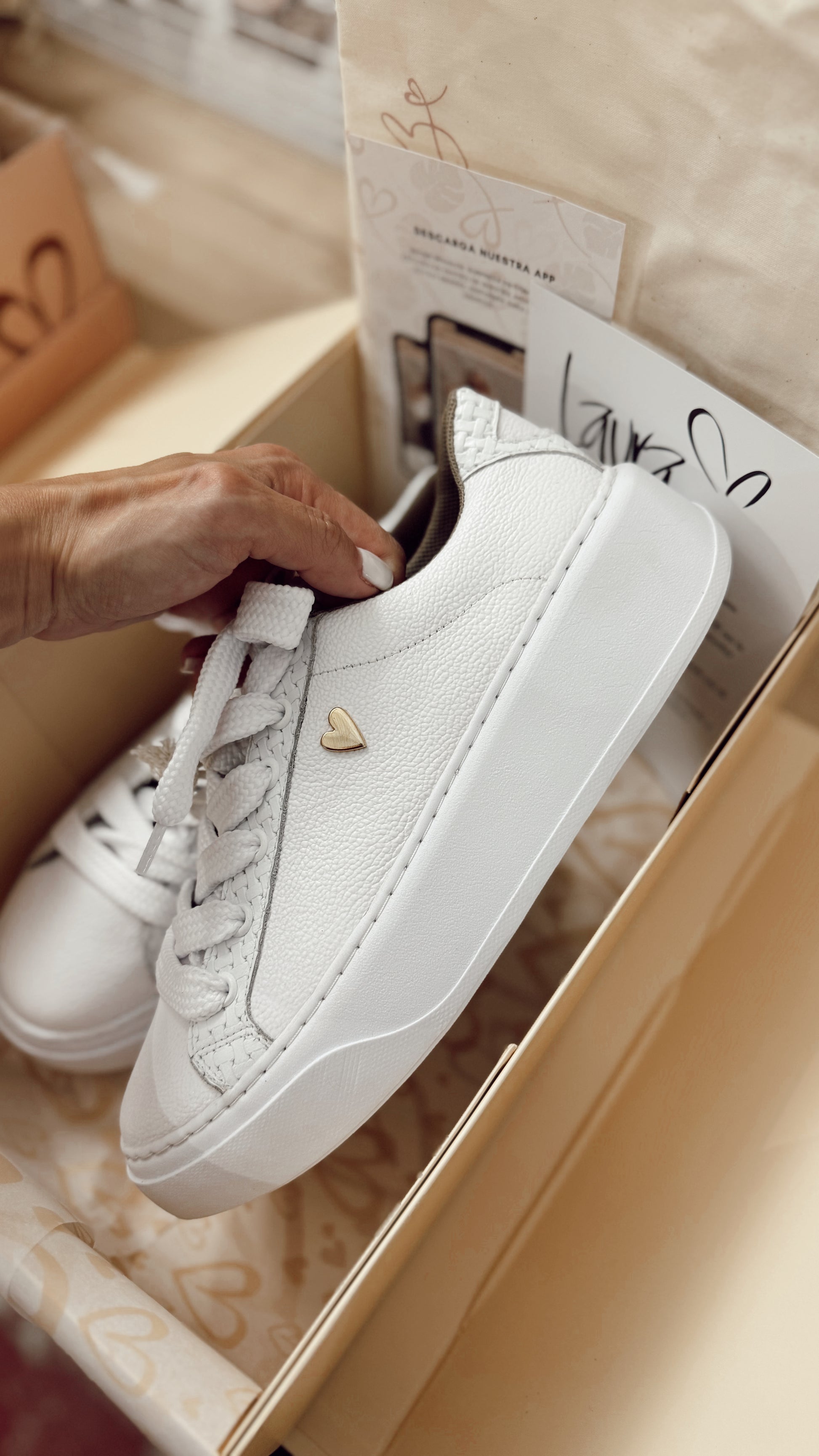 Briana White Sneakers by Nataly Mendez Genuine leather upper material Genuine leather insole lining Rubber platform lining American sizes Flexible rubber outsole Hand made 1.5 inch heel height 1 inch platform