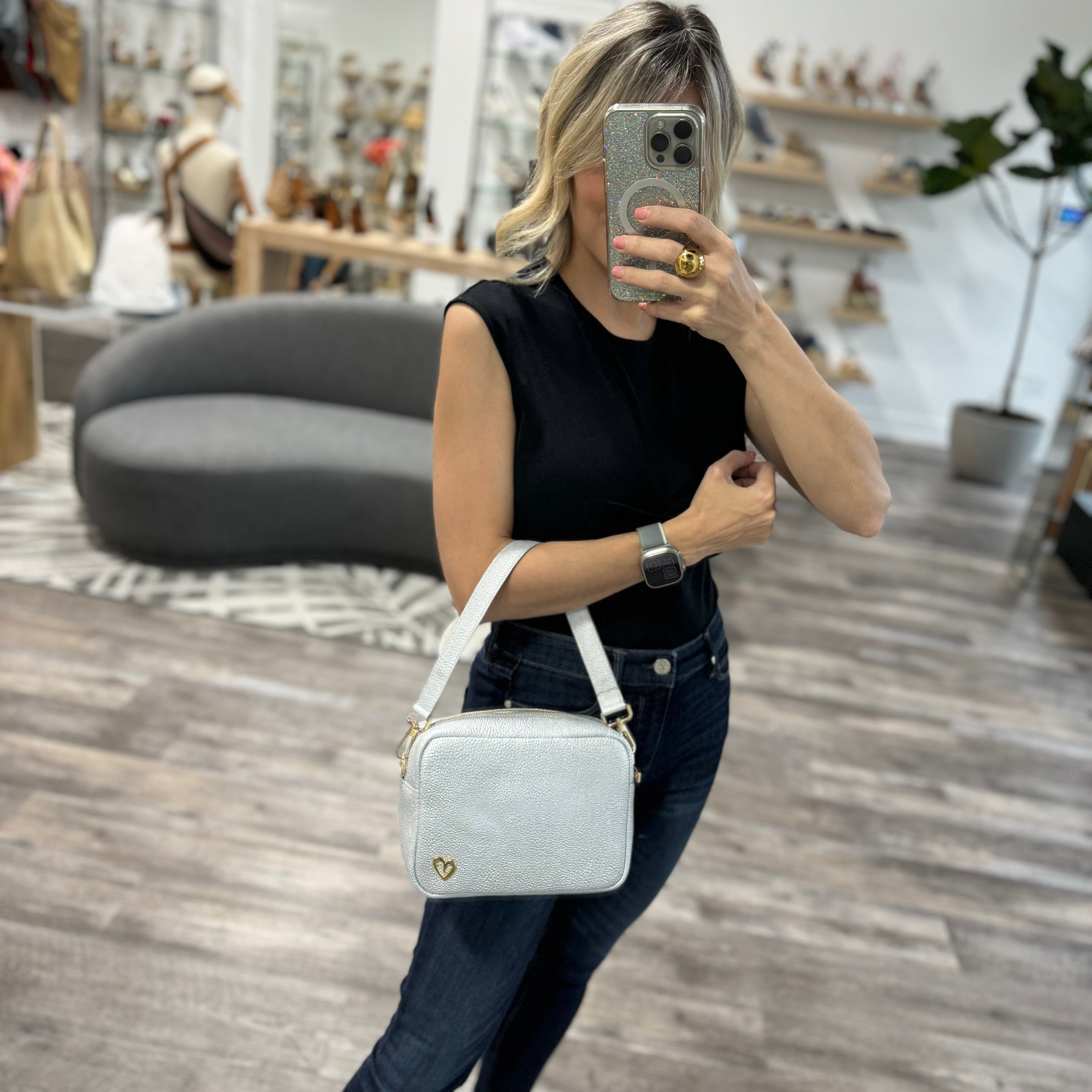 Carlotha Crossbody Bag - Silver