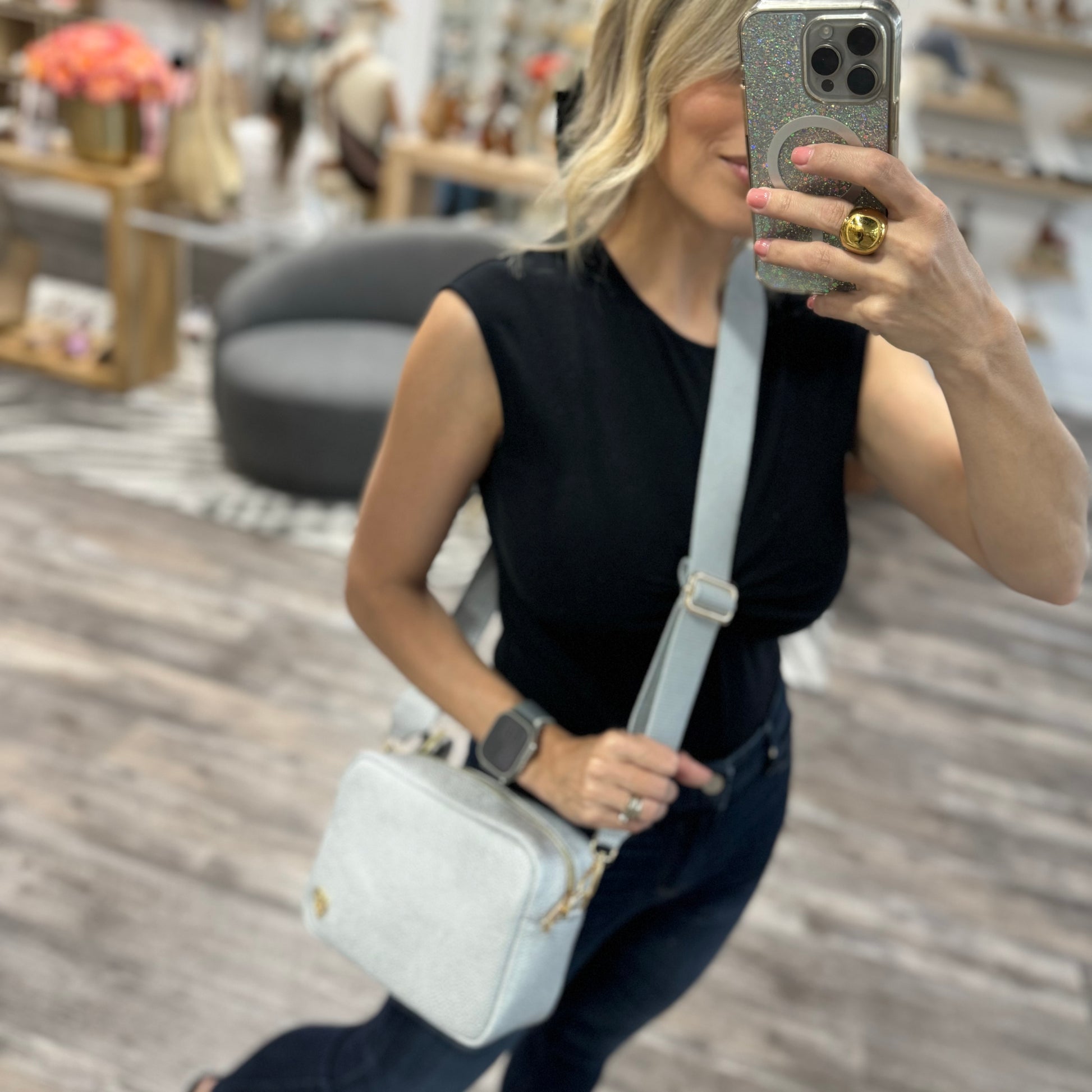 Carlotha Crossbody Bag - Silver