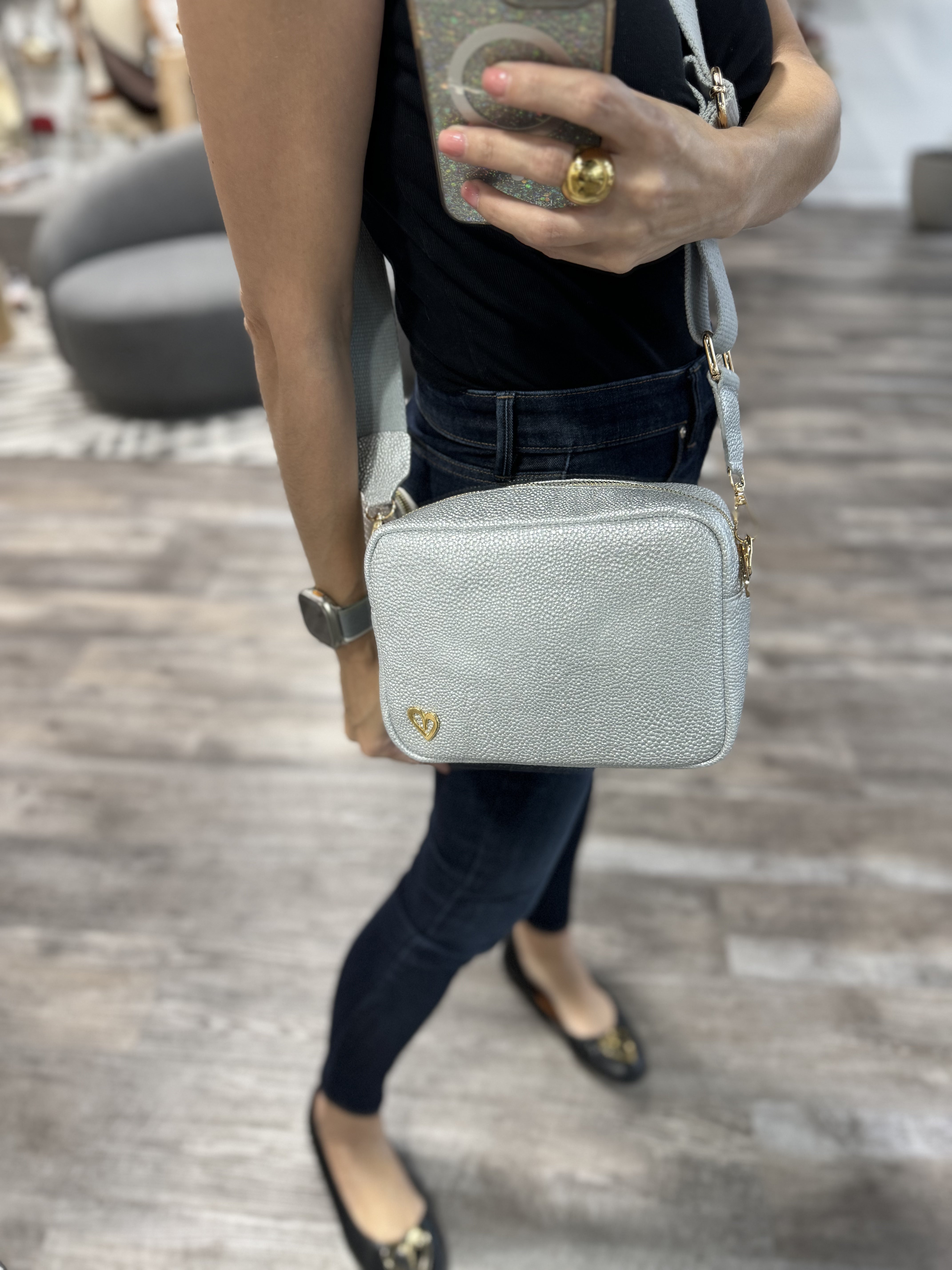 Carlotha Crossbody Bag - Silver