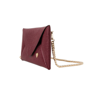 Envelope Chain Wallet - Burgundy