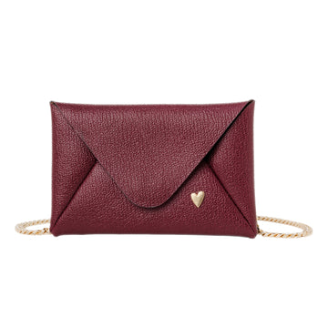 Envelope Chain Wallet - Burgundy