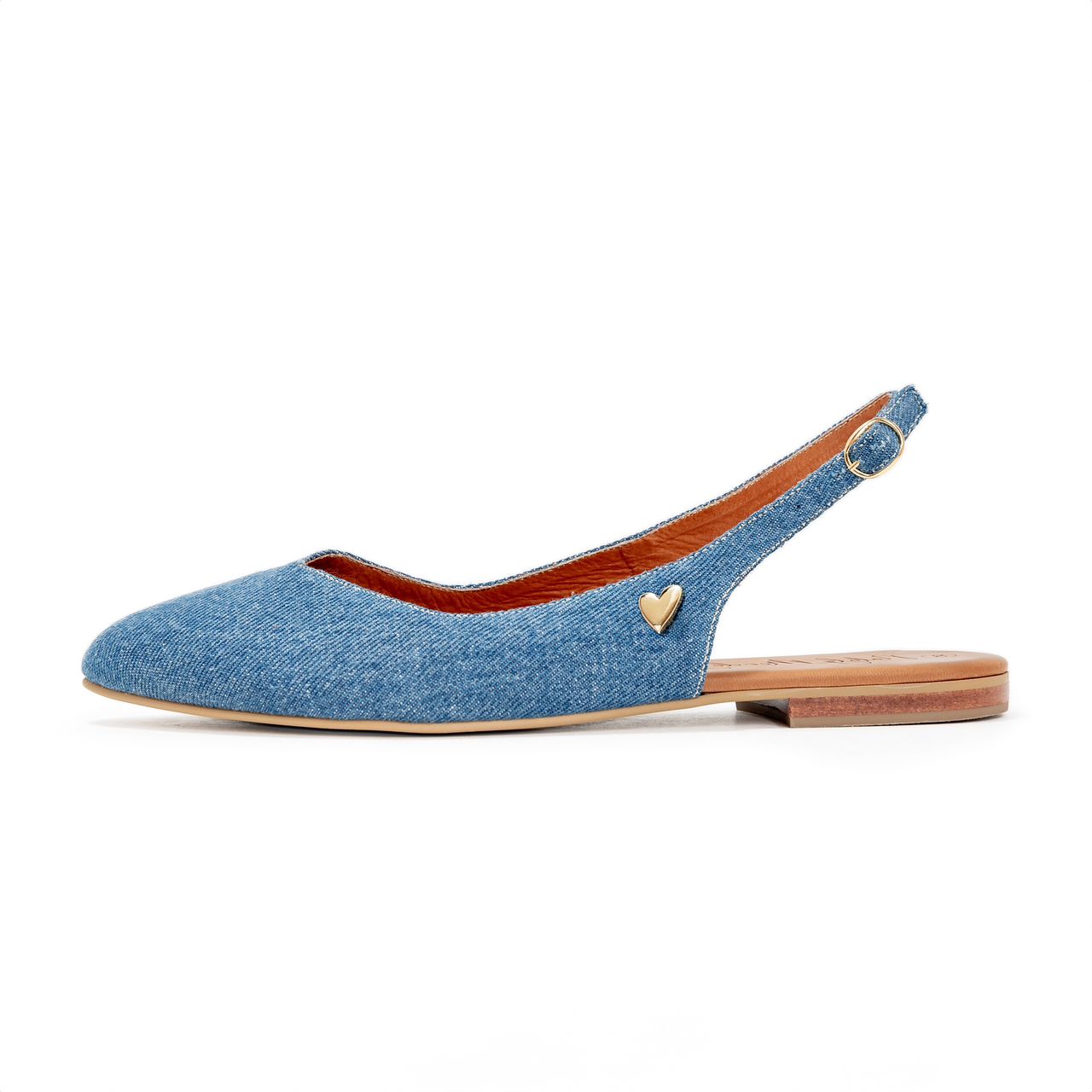 Lorie Flats Denim By Nataly Mendez Denim upper Insole lining made of leather Italian&nbsp;sole Heel height .5 cm Handmade 