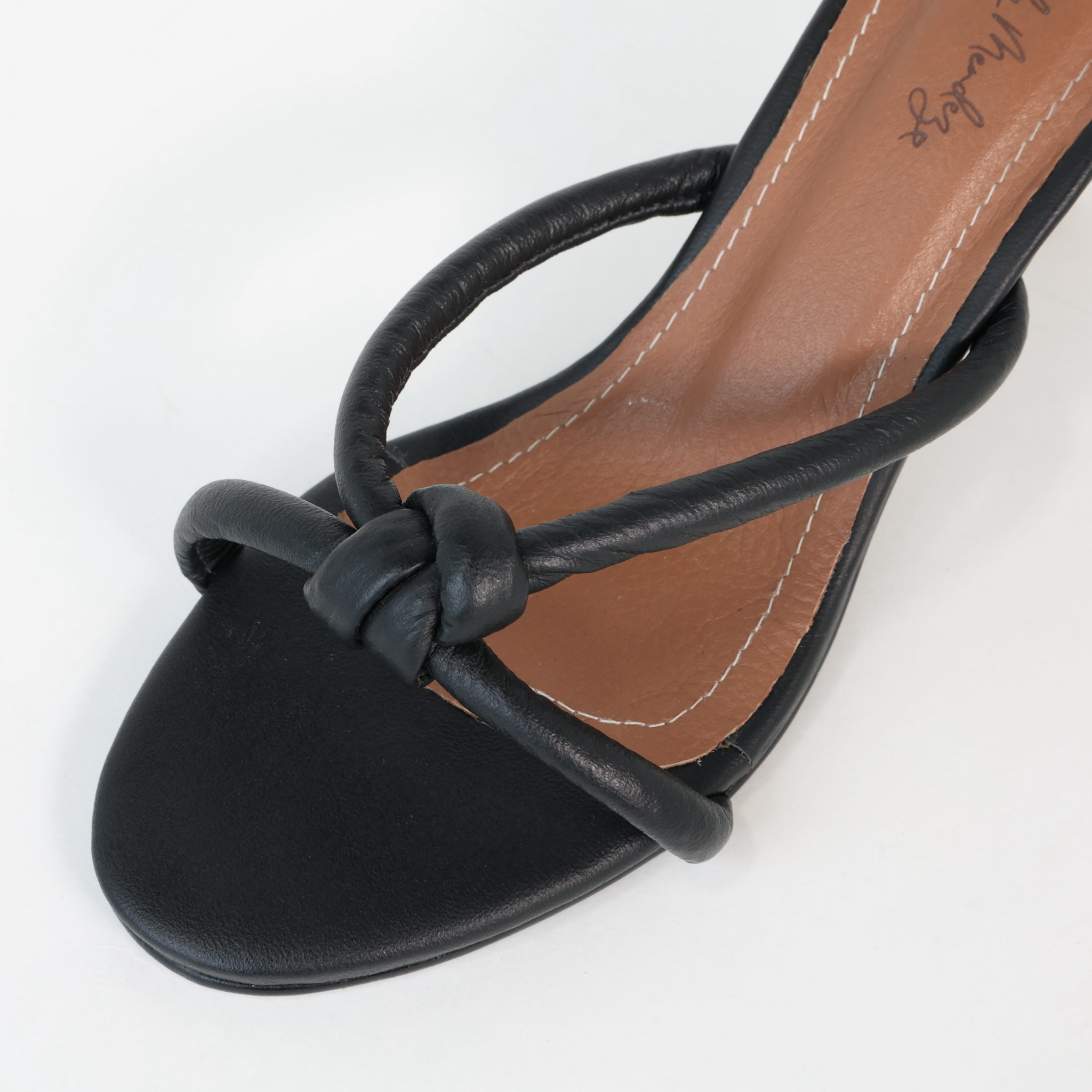 Margaux Sandals Black Genuine Leather
