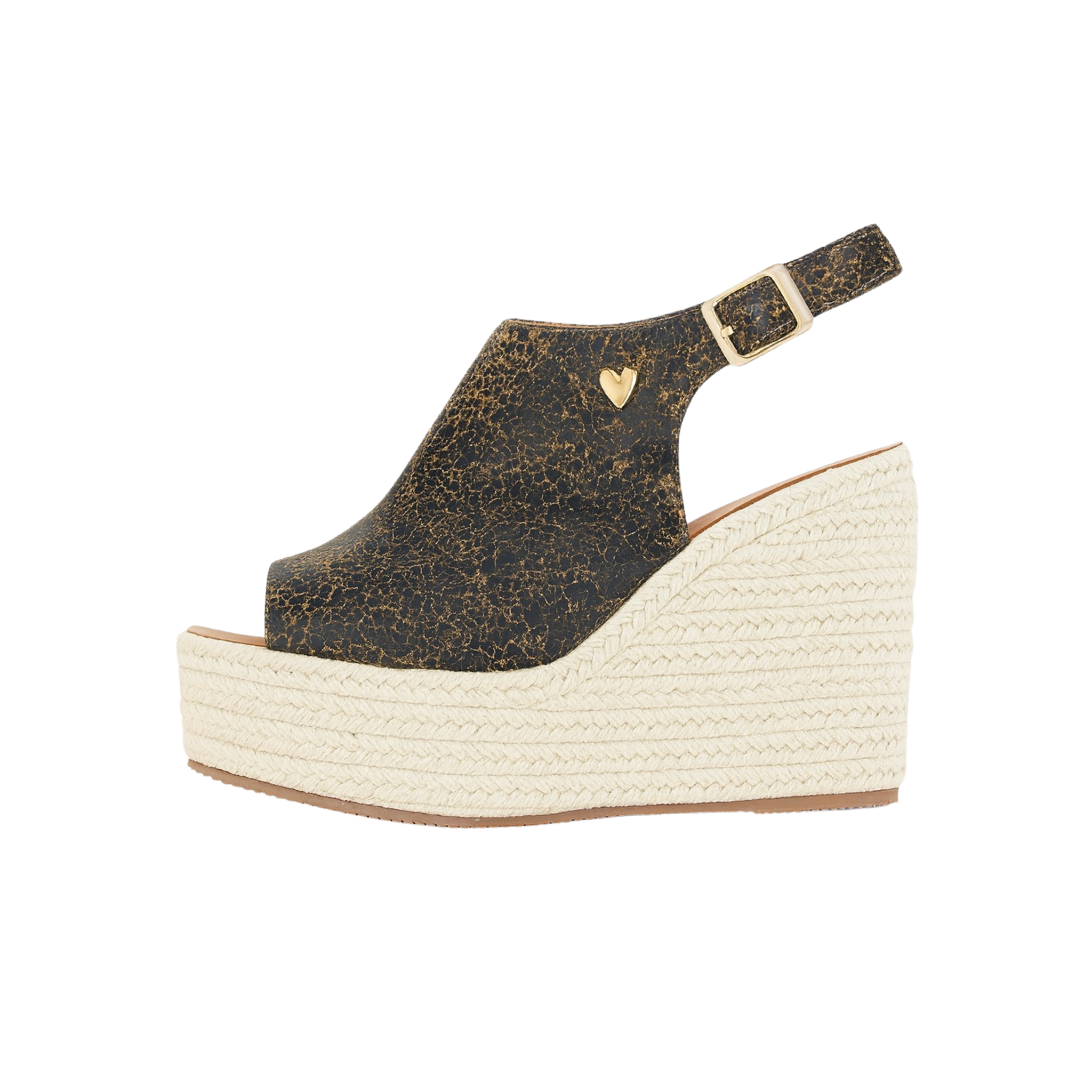 Rehina Espadrilles - Black by Nataly Mendez, Genuine leather upper material, Adjustable ankle strap, Genuine leather insole lining, Flexible rubber sole, Handmade, 4.2 inch high heel, 1.8 inch platform