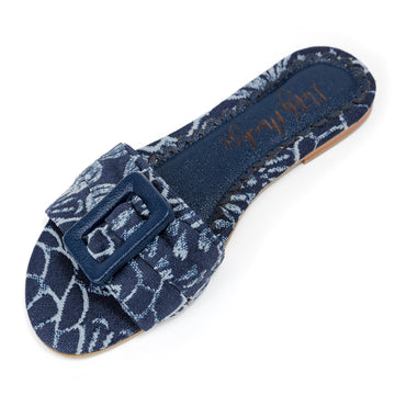 Riley Summer Sandals - Blue Flowers