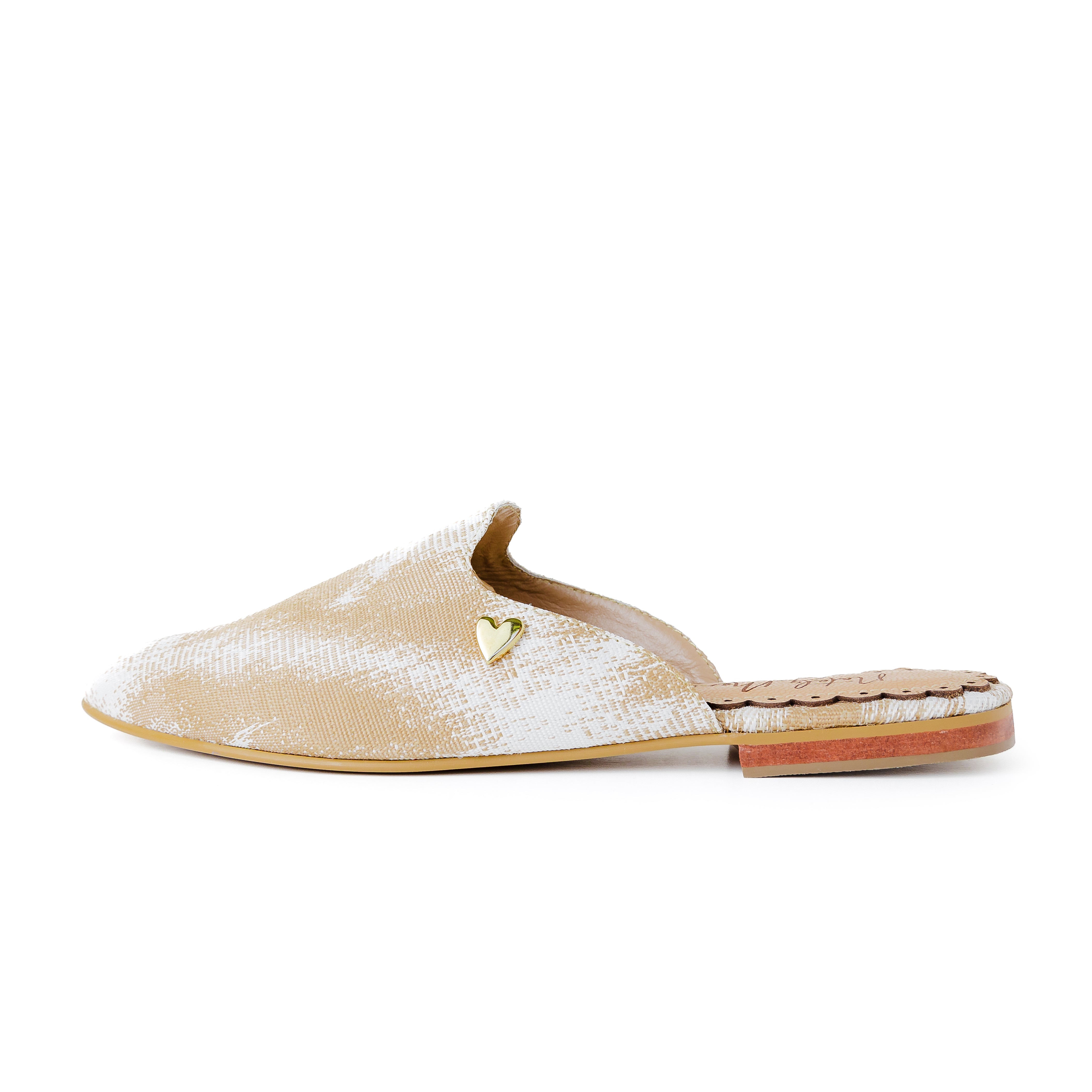 Sadie Mules - Beige by Nataly Mendez,  Genuine leather; Insole lining made of leather Italian sole Heel height .5 cm Handmade