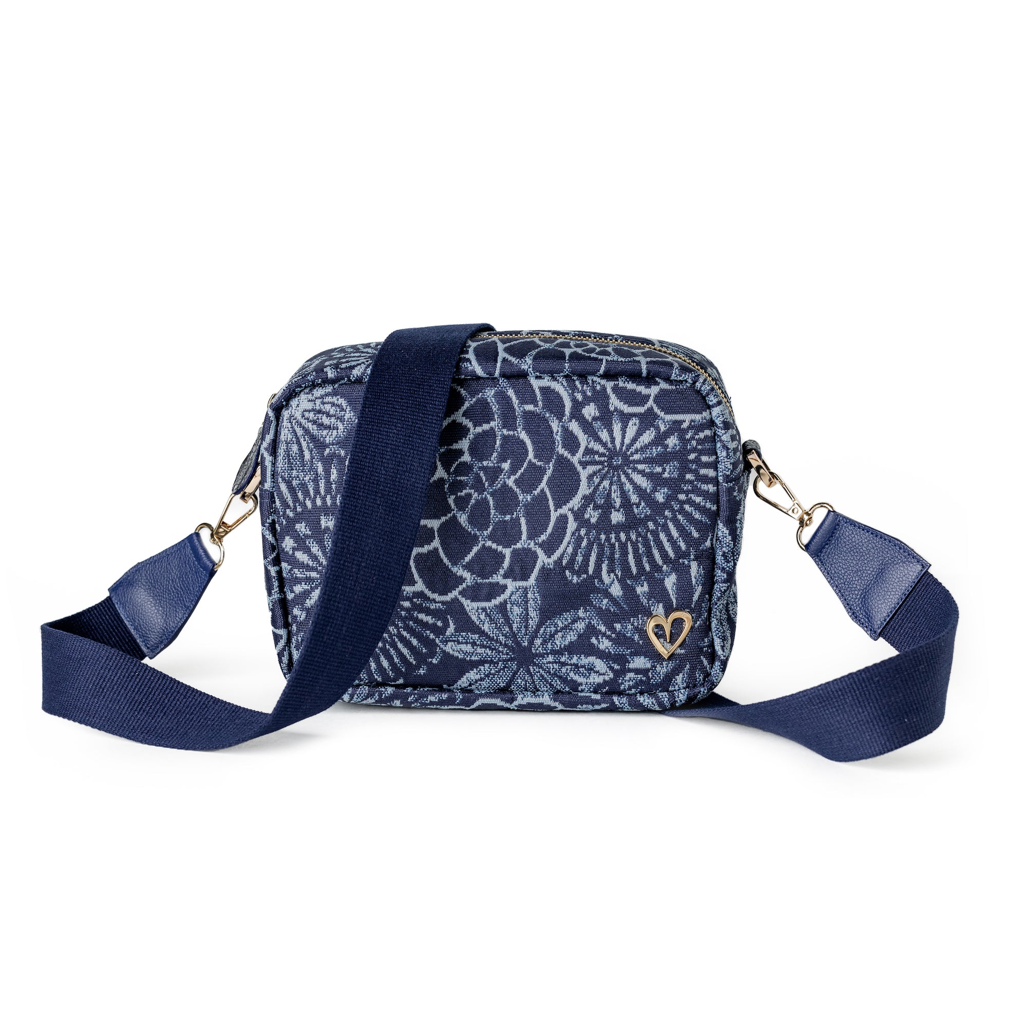 Carlotha Crossbody Bag - Blue Flowers