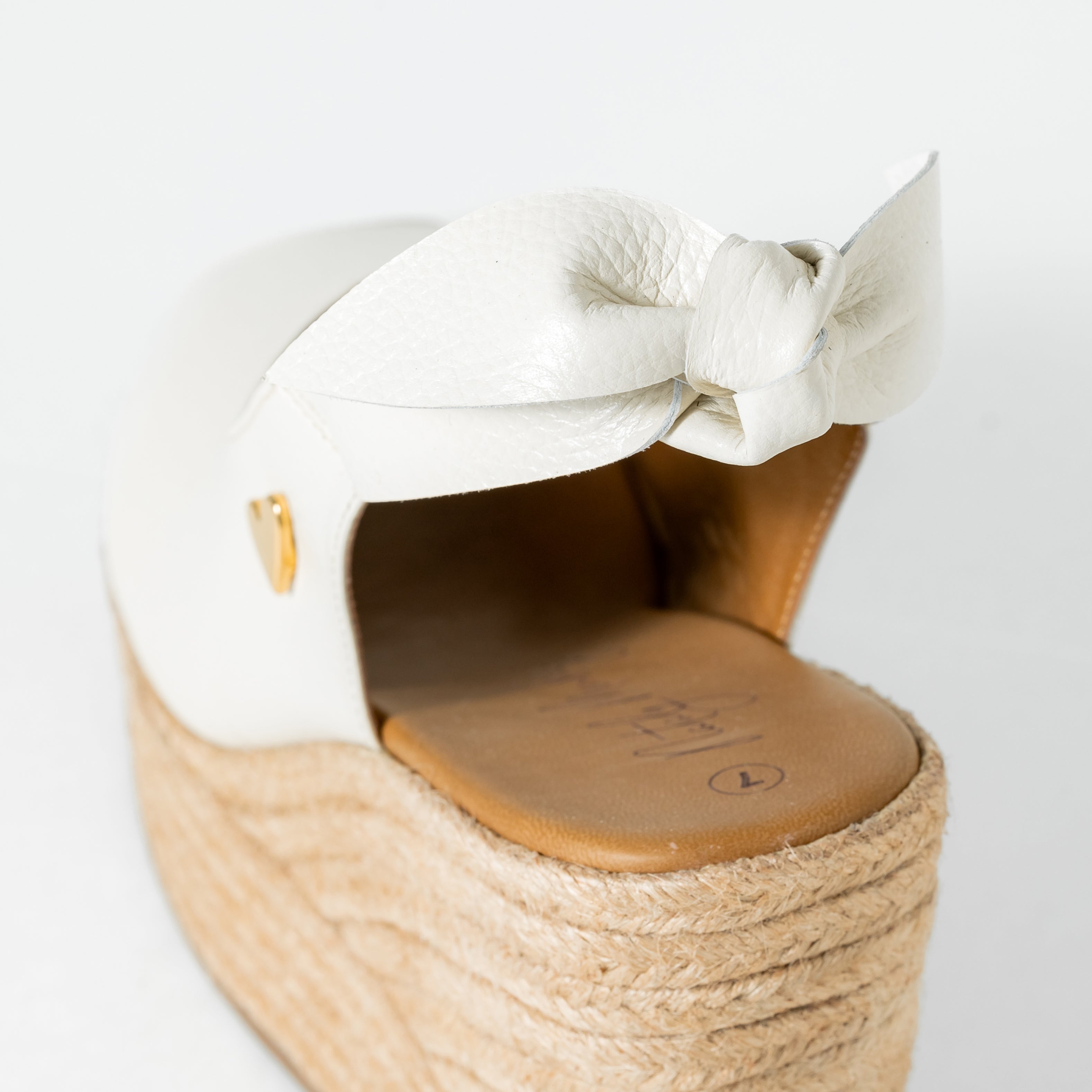 Peep Toe White Espadrilles