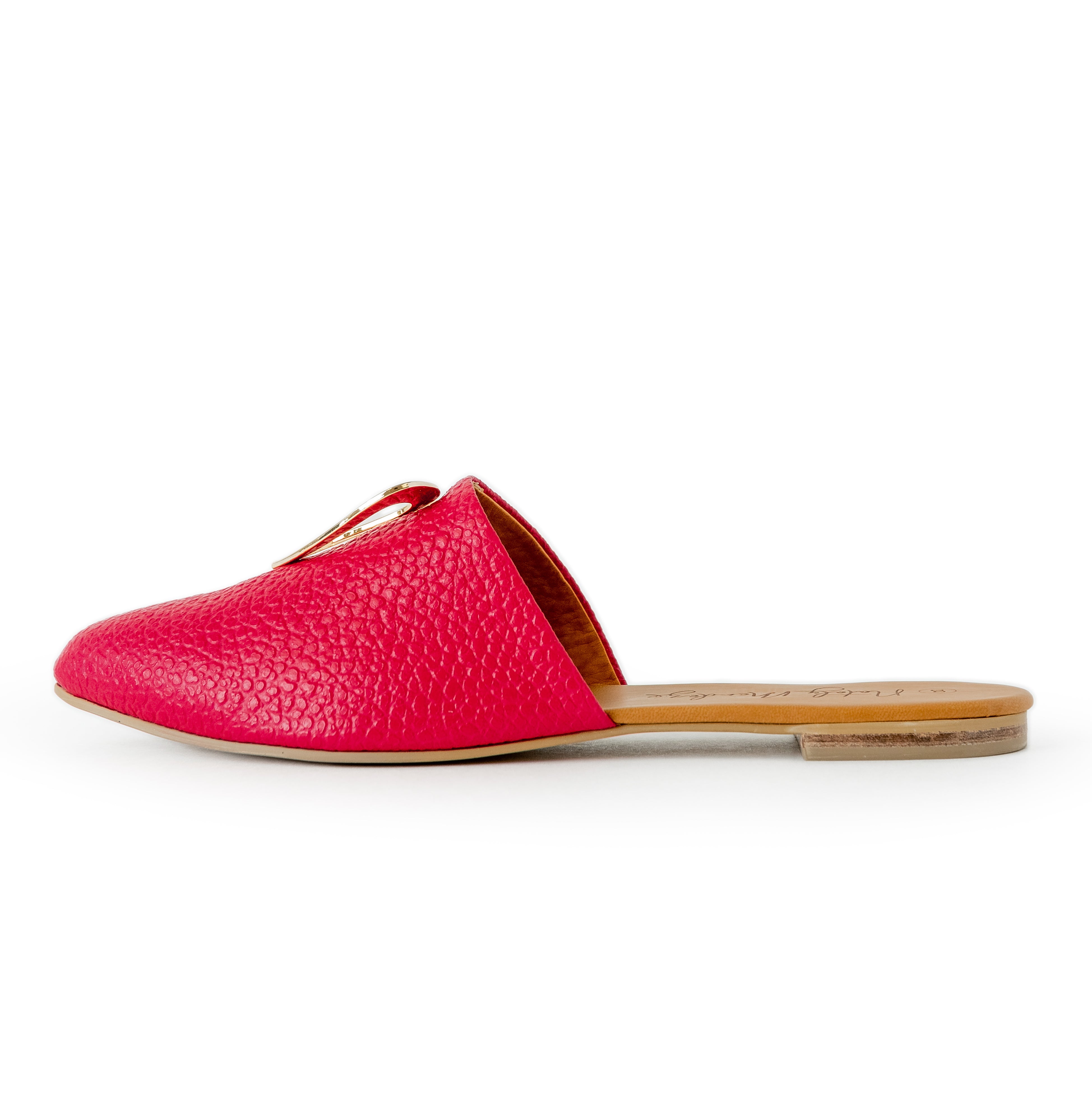 Tina Flats - Cherry by Nataly Mendez, Genuine leather; Insole lining made of leather Italian, sole Heel height .5 cm Handmade