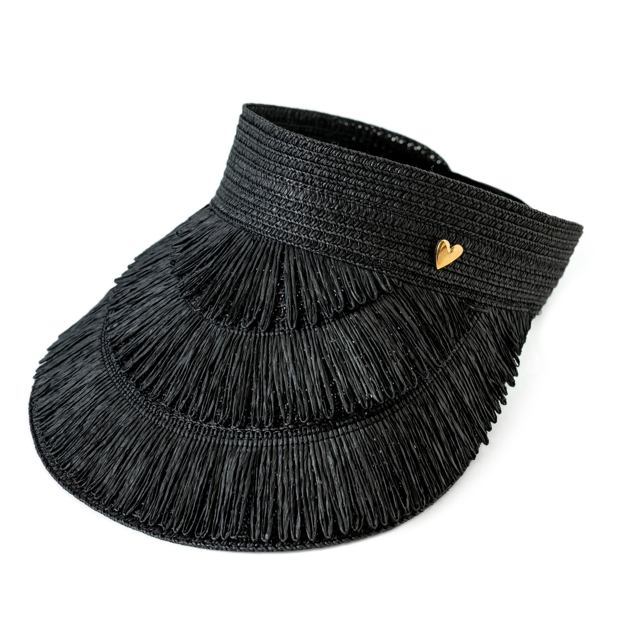 Visor Hat Black [ Straw ]