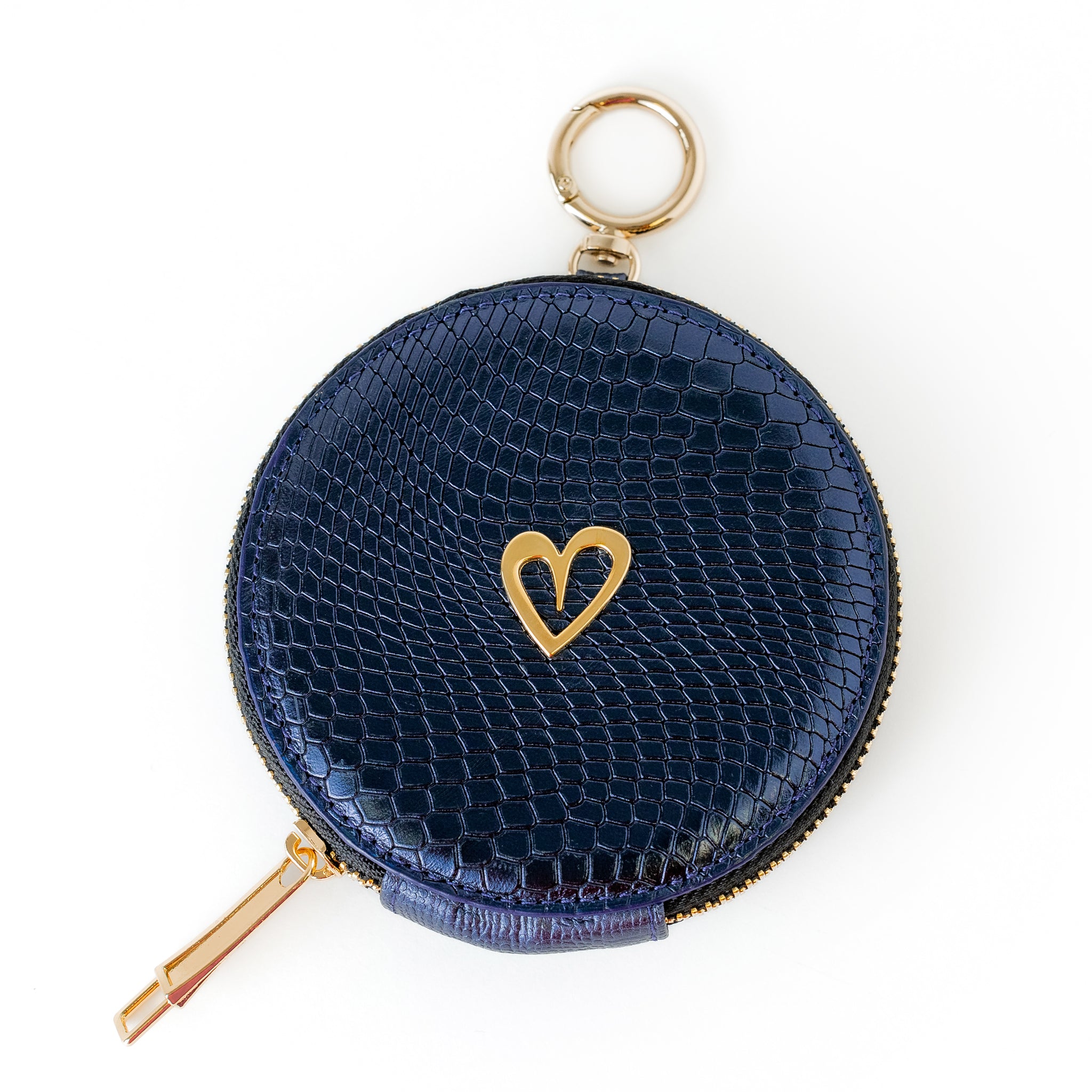 Zippy Coin by Nataly Mendez Genuine Leather 11 CM diametro Gold Heart