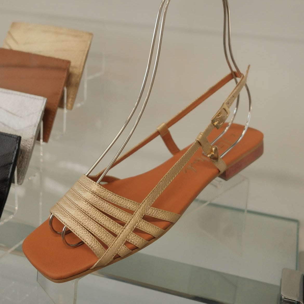 Lissa Flat Sandals  - Gold
