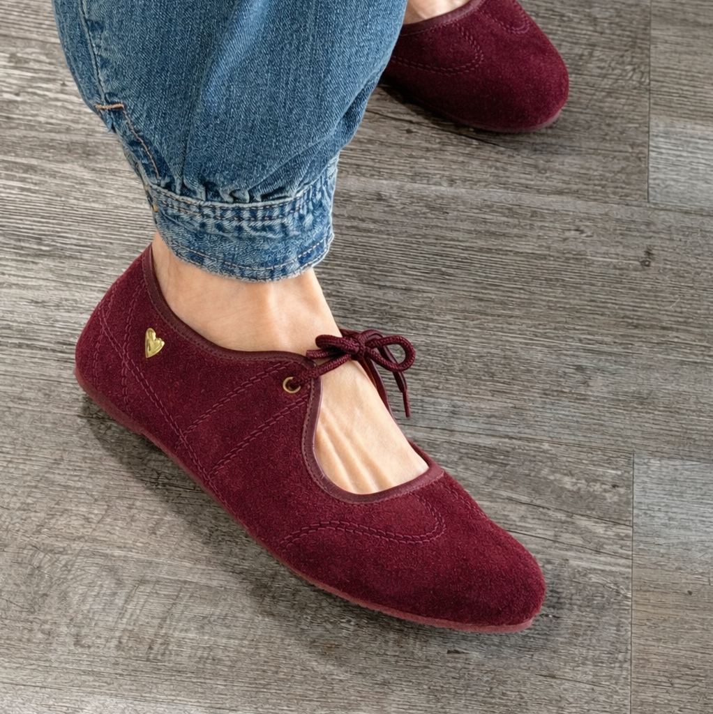 Zhanna Ballerinas - Burgundy