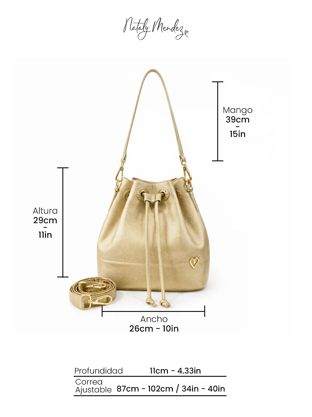 Molly Bucket Dual Bag - Gold