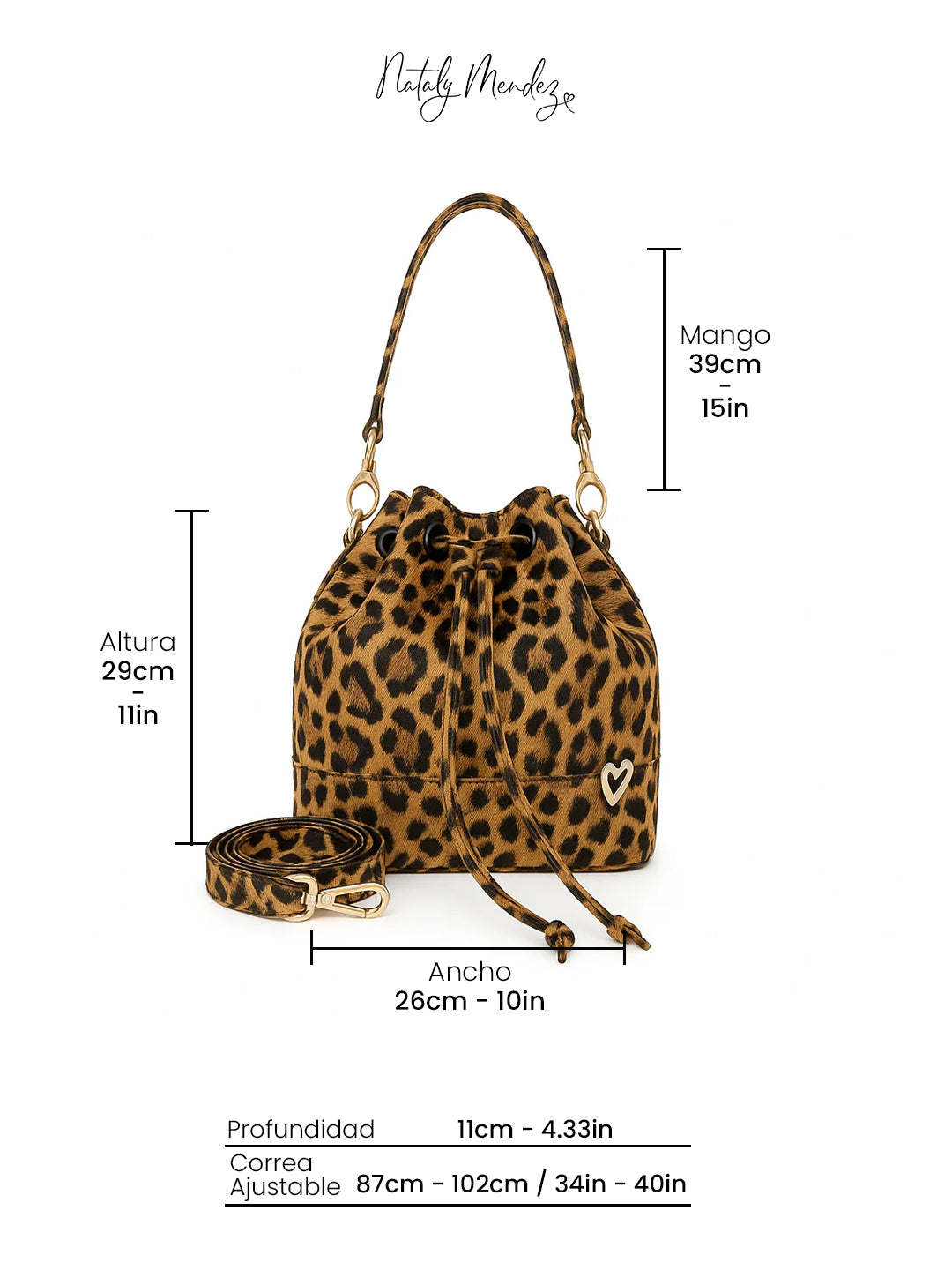 Bolso saco Molly Dual - Leopardo