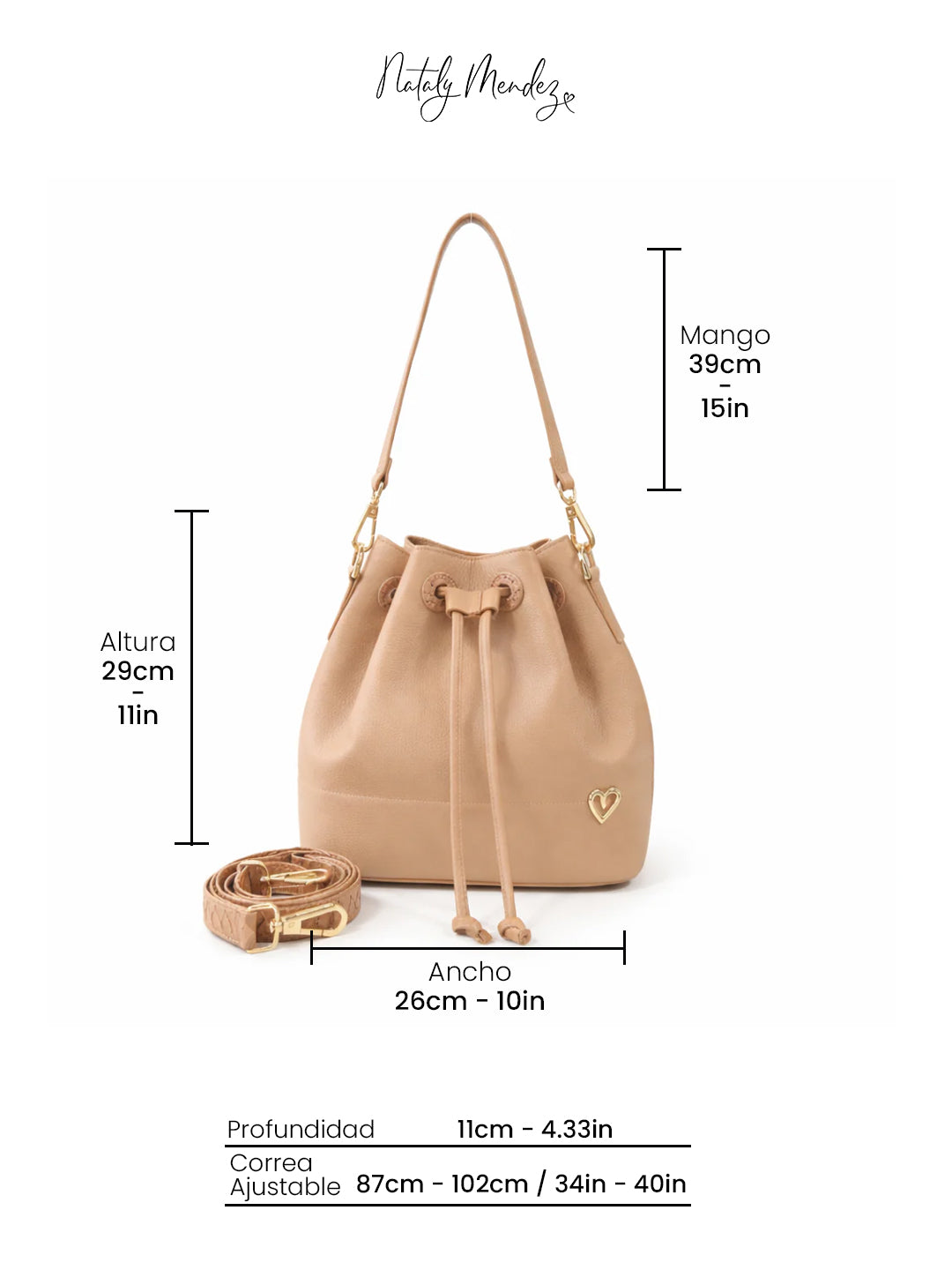 Molly Bucket Dual Bag - Nude