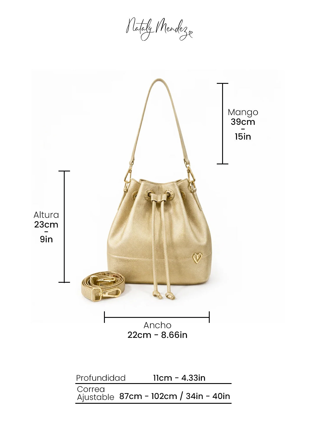 Molly Bucket Mini Bag Dual - Gold