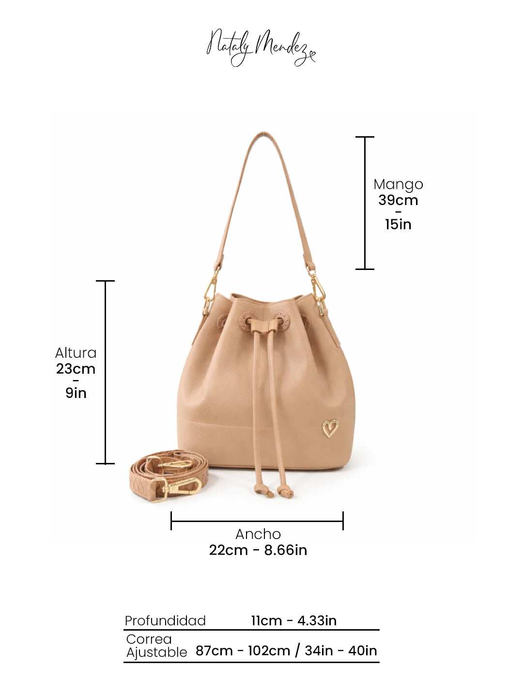 Molly Bucket Mini Bag Dual - Nude
