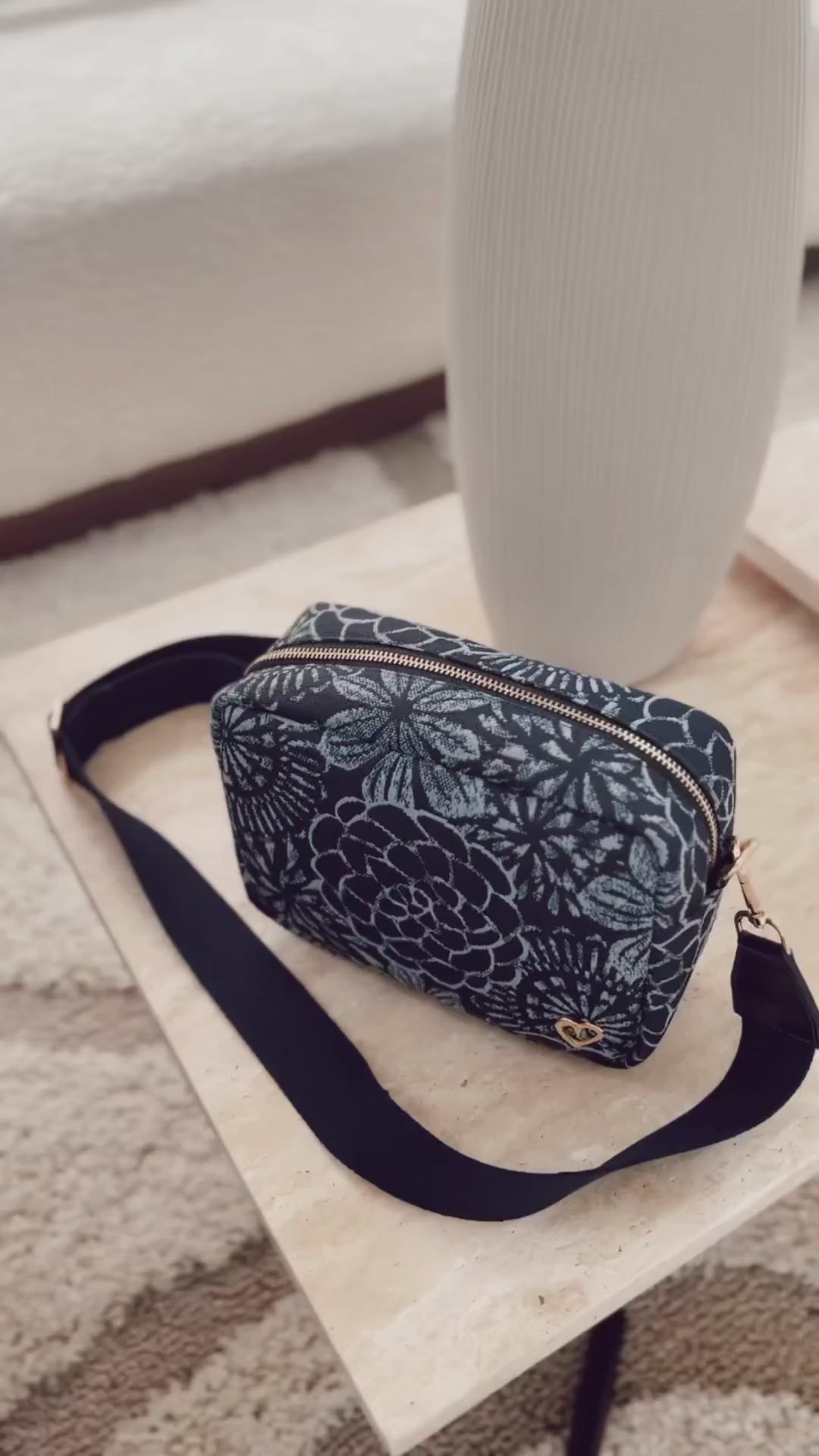 White floral crossbody bag hot sale