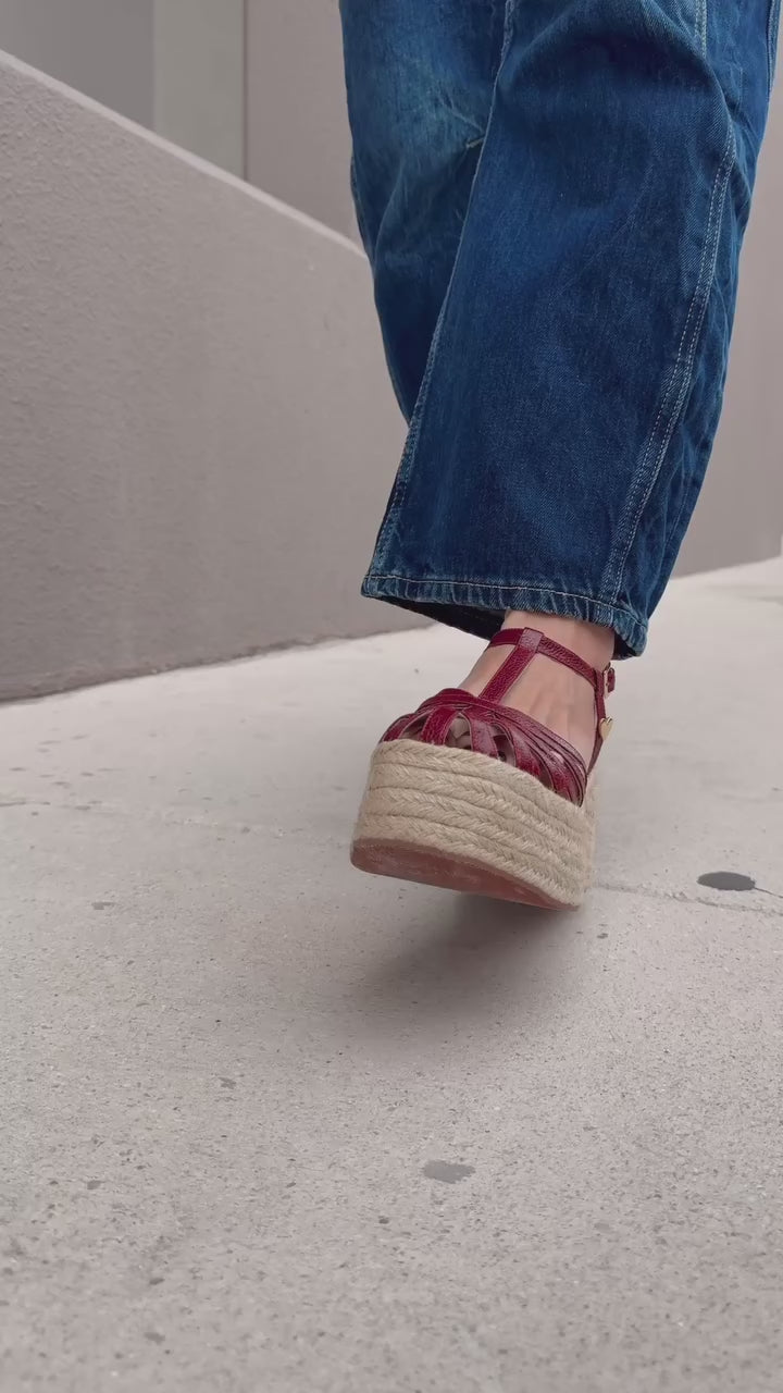 Yarah Espadrilles - Burgundy