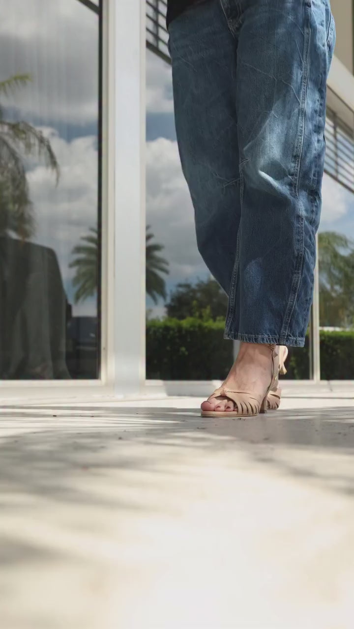 Rhina Heel Sandals - Nude
