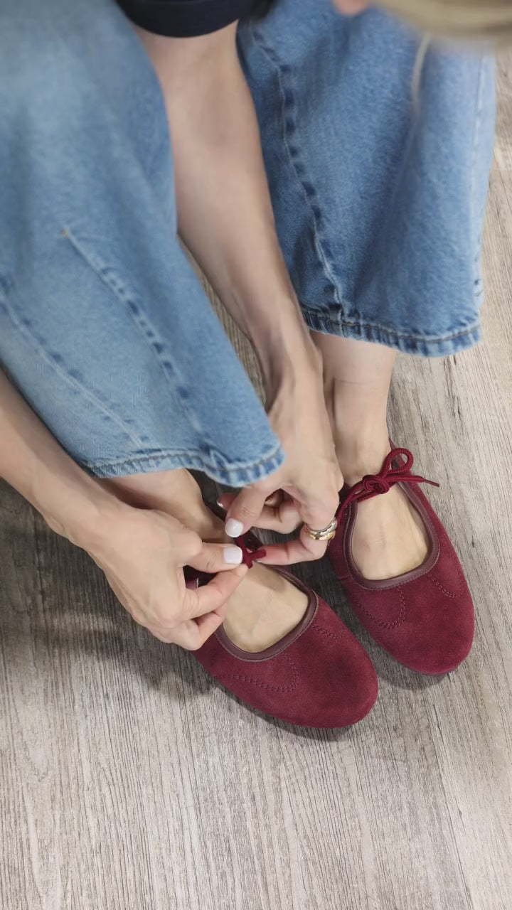 Zhanna Ballerinas - Burgundy