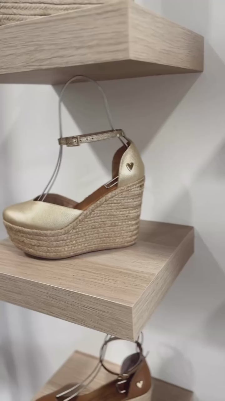 Gold Espadrilles Dual - Leather