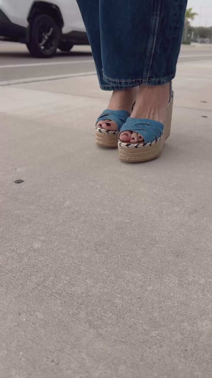 Claudine Sandals - Denim