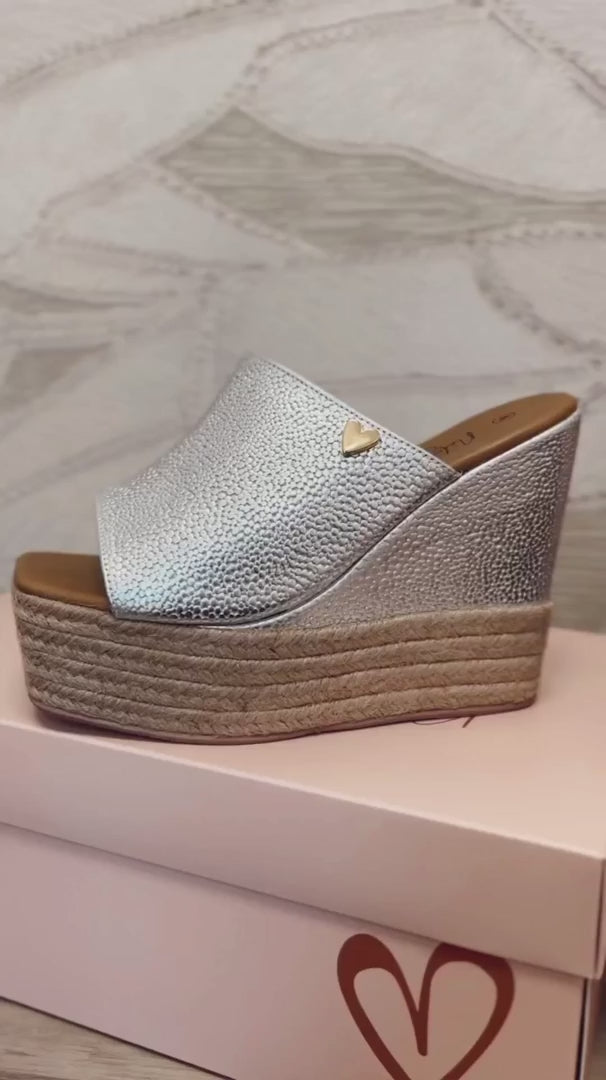 Katya Sandals Rose Gold - Leather by Nataly Mendez, Squared tip Genuine leather upper material Genuine leather insole lining Flexible rubber sole Handmade 4.75 inch high heel 1.5 inch platform