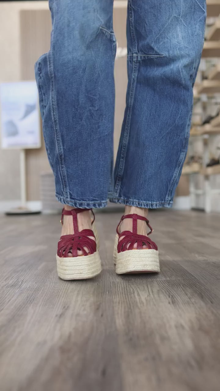 Yarah Espadrilles - Burgundy