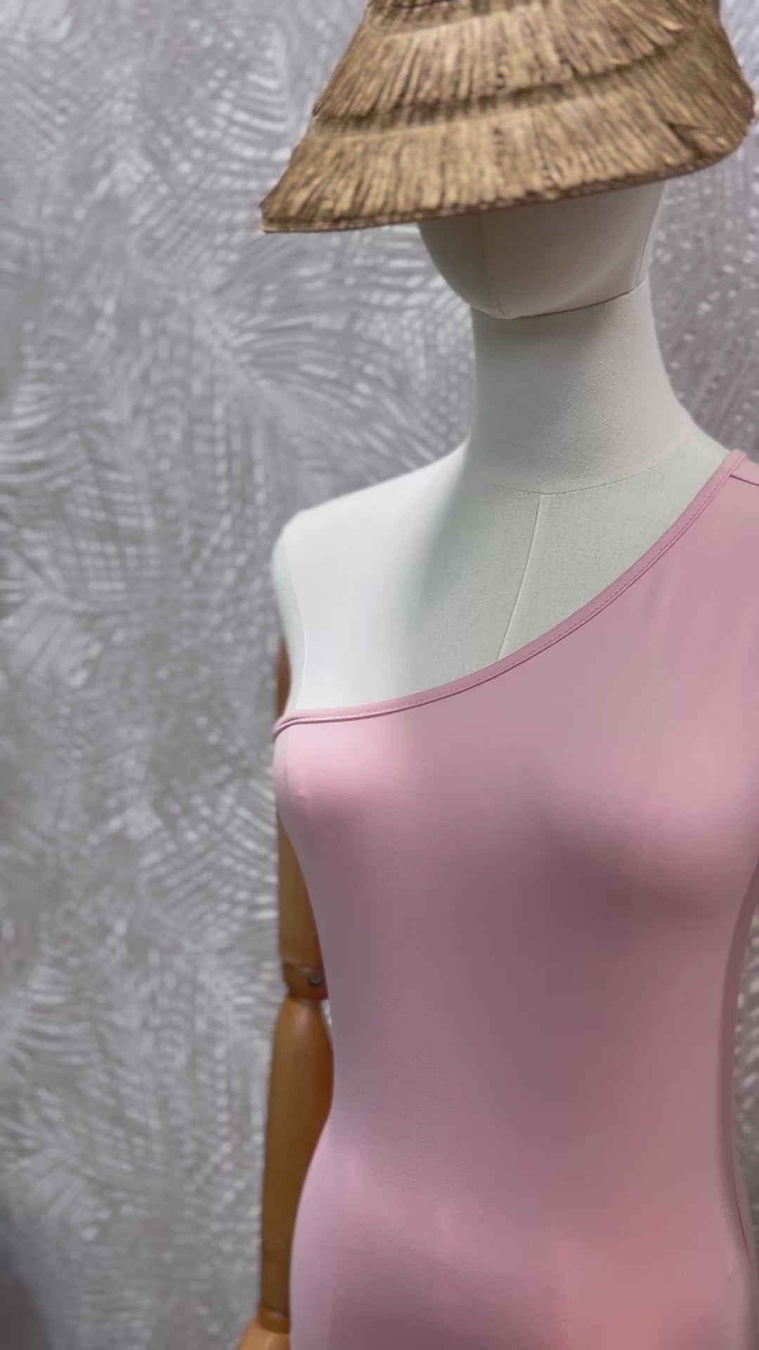Danielle One Shoulder Long Sleeve Bodysuit - Soft Pink  [ No Return - No Exchange ]