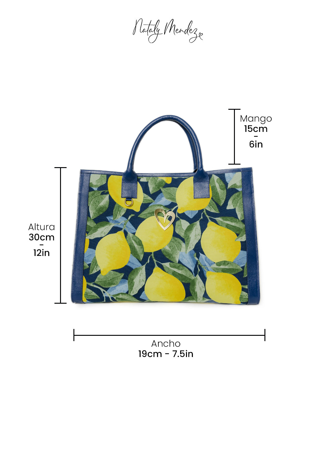 Sienna Tote Bag - Citrus Saphires [ Big ]