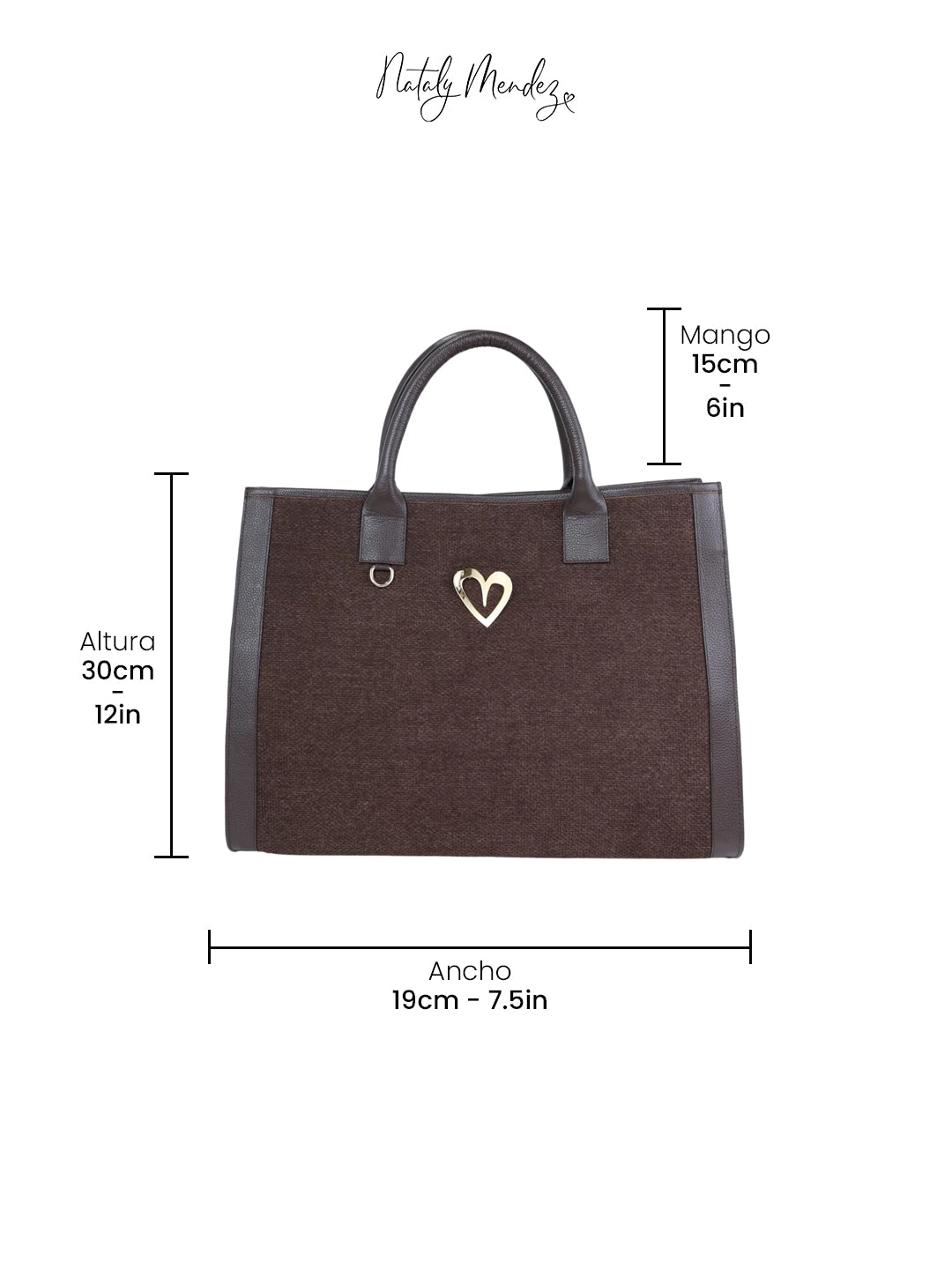 Bolso tote Sienna - Marrón [ Grande ]