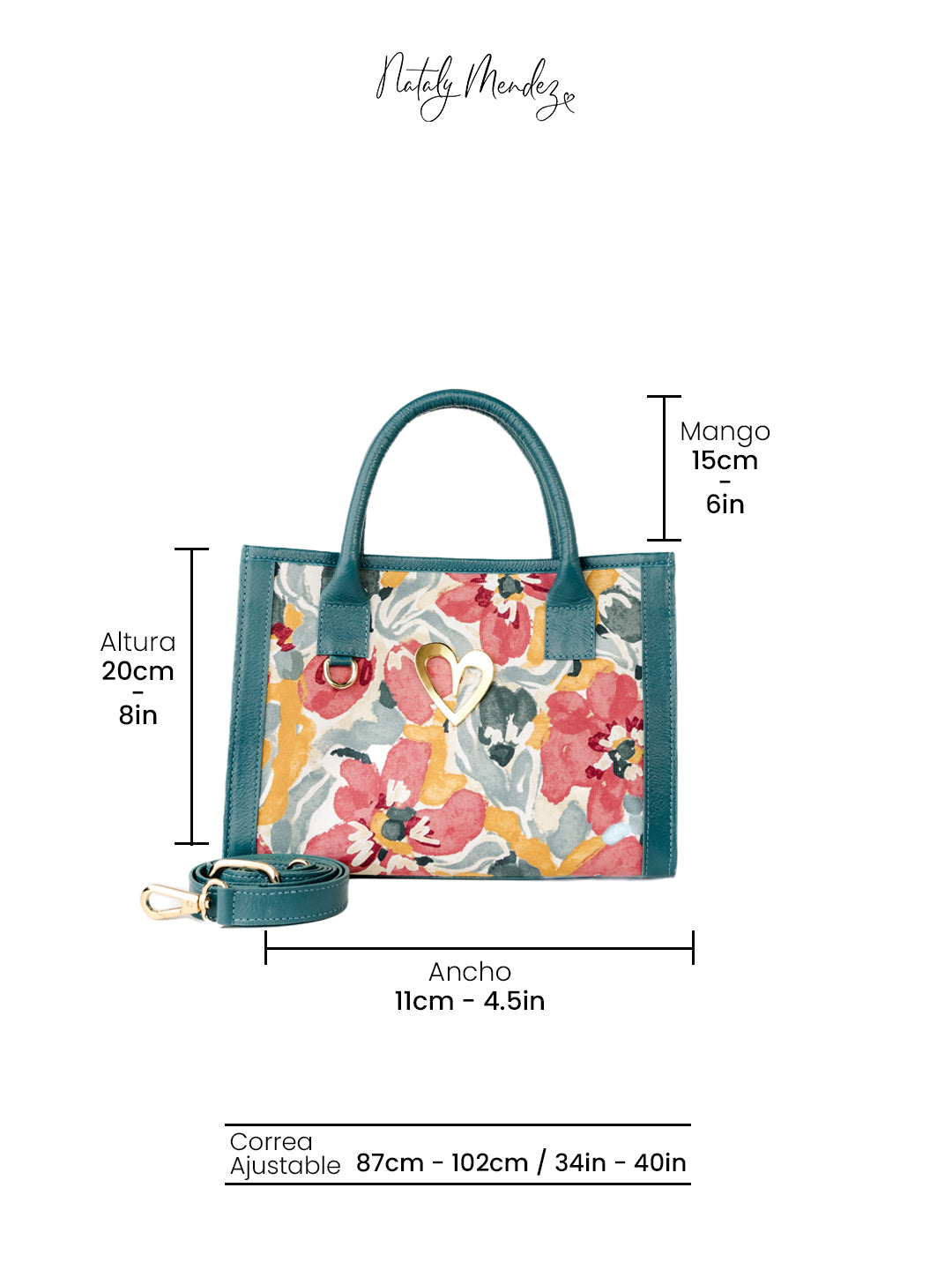 Sienna Tote Bag - Flowers [ Small ] - PRE ORDER