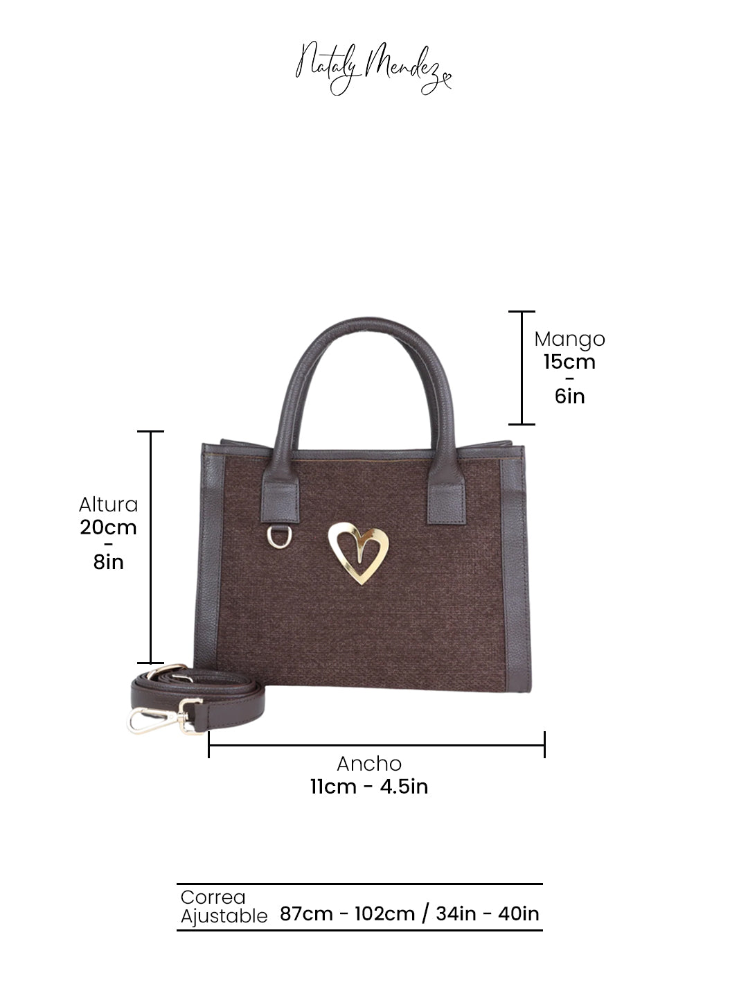 Bolso tote Sienna - Marrón [ Pequeña ]
