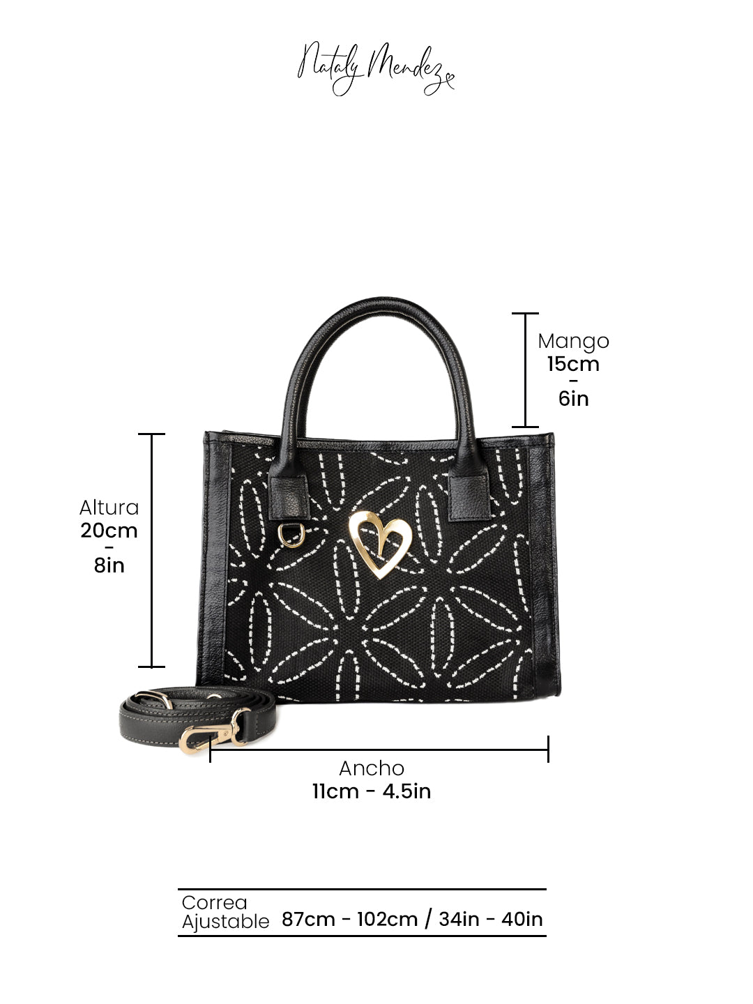 Sienna Tote Bag - Black and White [ Small ] - SOLD OUT