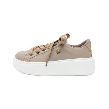 Briana Taupe Sneakers by Nataly Mendez Genuine leather upper material Genuine leather insole lining Rubber platform lining American sizes Flexible rubber outsole Hand made 1.5 inch heel height 1 inch platform
