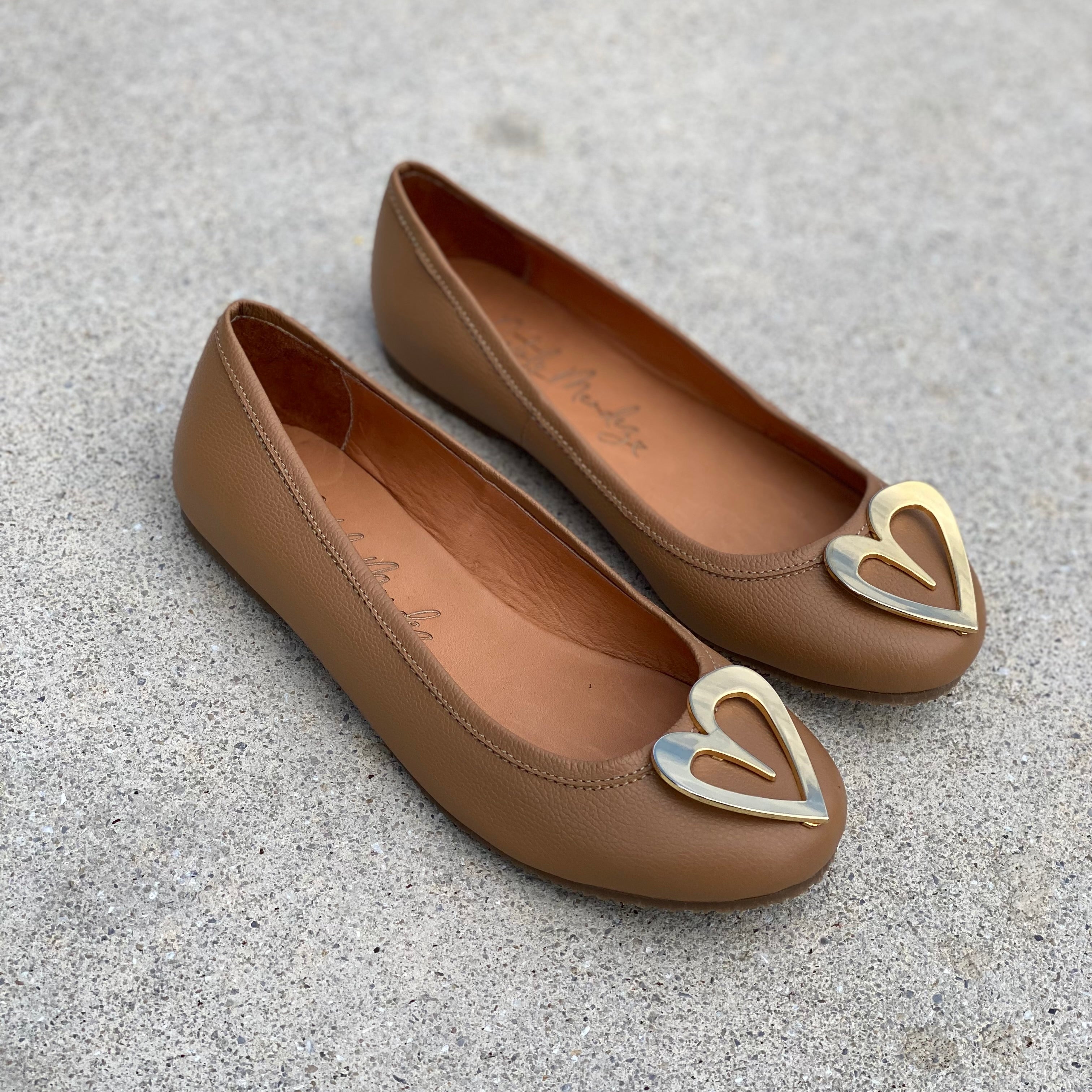 Pipa Ballerina - Camel by Nataly Mendez, Leather upper material Insole lining made of leather Heel height .5 cm