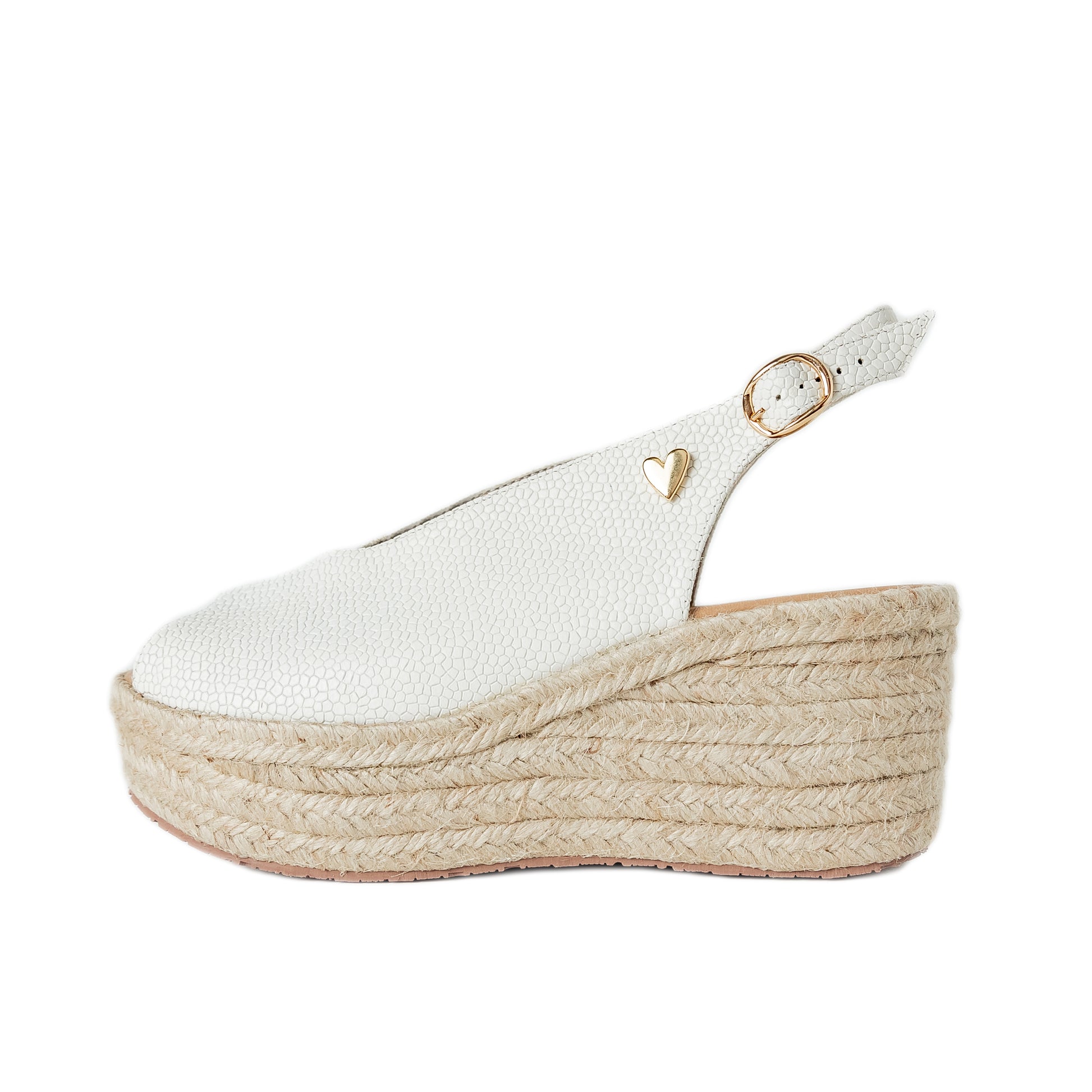 Sandal Tarah Espadrilles by Nataly Mendez.  Genuine leather upper material Leather insole lining Flexible rubber sole Handmade 3 inch heel height 1.75 inch platform